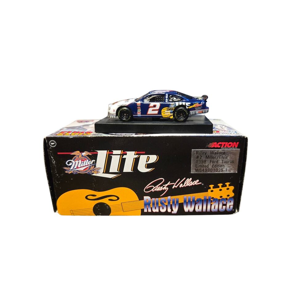 Rusty Wallace #2 Miller Lite Elvis 1998 Ford Taurus 1:64 Action NASCAR Diecast